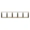 5-fach Universalrahmen IP20 / IP44 Gold (Metallic)
