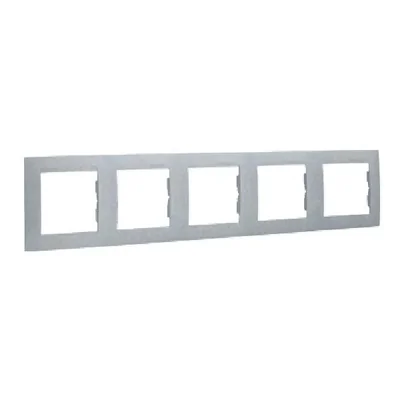 5-fold frame - universal horizontal and vertical aluminum (metallic)