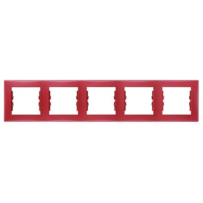 5-fold, horizontal, red frame