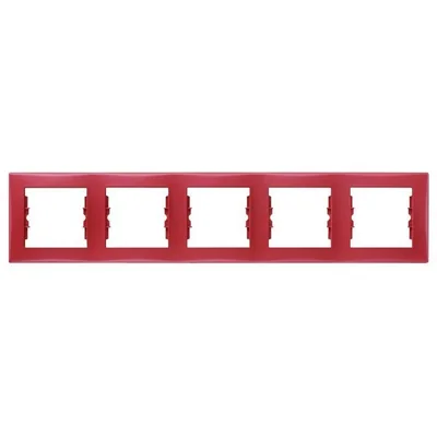 5-fold, horizontal, red frame
