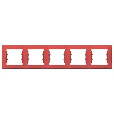 5-fold, horizontal, red frame