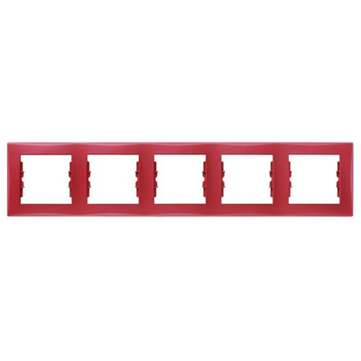 5-fold, horizontal, red frame