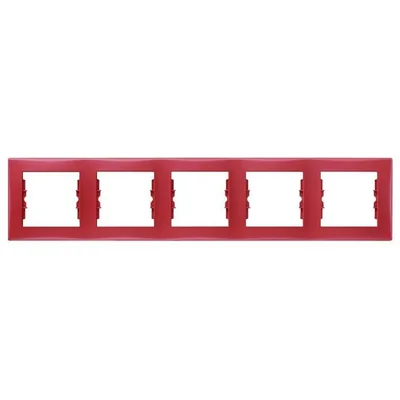 5-fold, horizontal, red frame