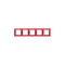 5-fold, horizontal, red frame