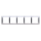 5-fold universal frame IP20 / IP44 silver (metallic)