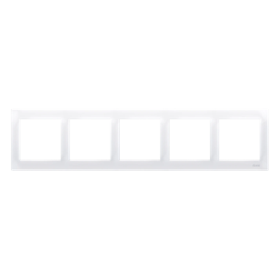5-fold universal frame IP20 / IP44 white