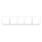 5-fold universal frame IP20 / IP44 white