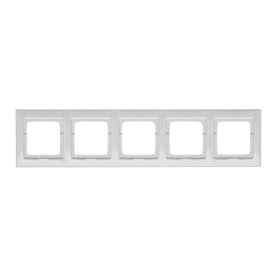 5-fold universal frame IP20 / IP44 white