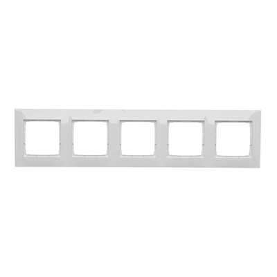 5-fold universal frame IP20 / IP44 white