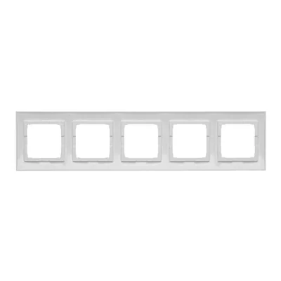 5-fold universal frame IP20 / IP44 white