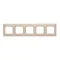 5-gang universal frame for cardboard-gypsum boxes IP20 / IP44 cream