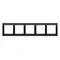 5-gang universal frame for plasterboard boxes IP20 / IP44 anthracite (metallic)