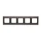 5-gang universal frame for plasterboard boxes IP20 / IP44 brown matt (metallic)