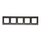 5-gang universal frame for plasterboard boxes IP20 / IP44 brown matt (metallic)