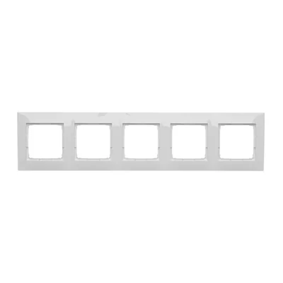 5-gang universal frame for plasterboard boxes IP20 / IP44 white