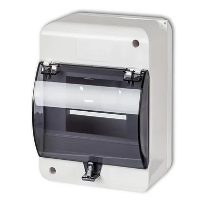 5-module fuse housing with flap, white