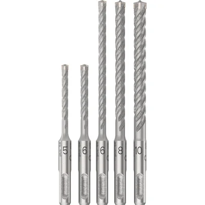 5-piece SDS plus-5X hammer drill bit set 5; 6; 6; 8; 10 mm