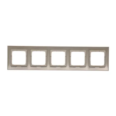 5fach Universalrahmen für Gipskartondosen IP20 / IP44 gold (metallic)