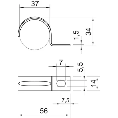 604 37 G Jednonohá montážní svorka