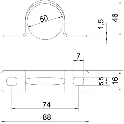 605 50 G Two-claw mounting clamp