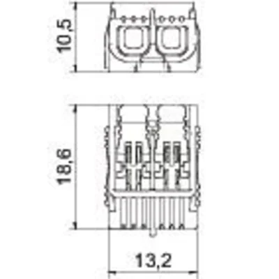 61 HSK42 Quick release connector 2 rigid/flexible hoses
