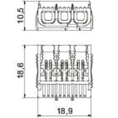 61 HSK43 Quick release connector 3 rigid/flexible hoses