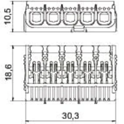 61 HSK45 Raccord rapide 5 câbles rigides/flexibles