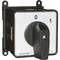 63A Cam Switch, 1-0-2 (3-pole) Disconnector, base rail mounting, grey front, black knob