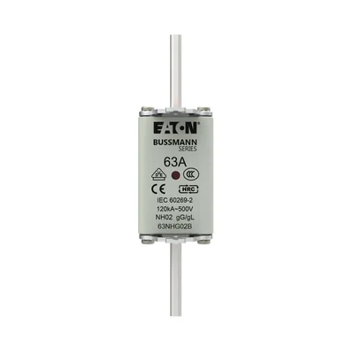 63NHG02B Fusibile NH02 63A 500V Indicatore doppio GL/GG
