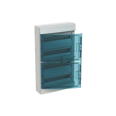 65P18X42A graues Gehäuse, 72M, IP65, 125A, Schutzklasse II, 735 x 430 x 155 mm (H x B x T) | DIN-Schienen | transparente Tür | N+PE-Schraube