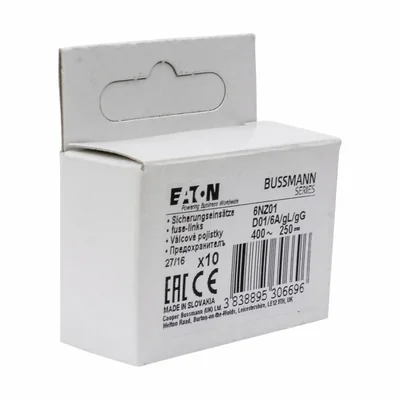 6NZ01 Wkładka D01 6A T GL/GG 400VAC E14