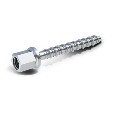 6x35mm galvanized screw for concrete with head with internal thread M8-10