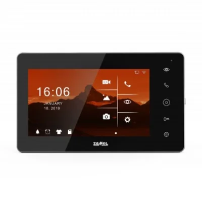 7-Zoll-IPS-HD-Videomonitor mit Touchscreen und WLAN-Gateway / Schwarz, Typ: VP-809BHDWIFI