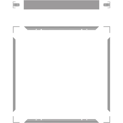 70mm high frame for surface mounting PANEL 600 SURFACE MOUNT KIT H70 VALUE