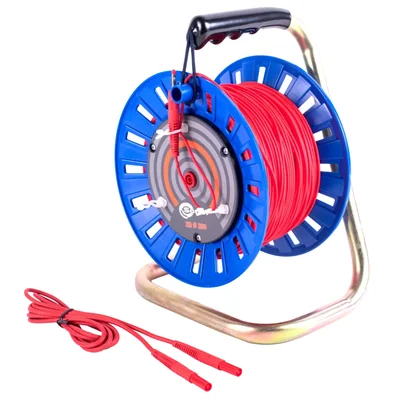 75m červený kabel pro měření uzemnění na bubnu