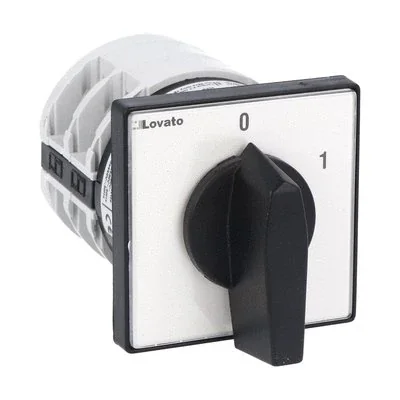 7GN6392U Interruptor de leva serie 7GN, seccionador, 4 polos, 63 A, para montaje en panel, con pomo negro y placa de 65x65 mm