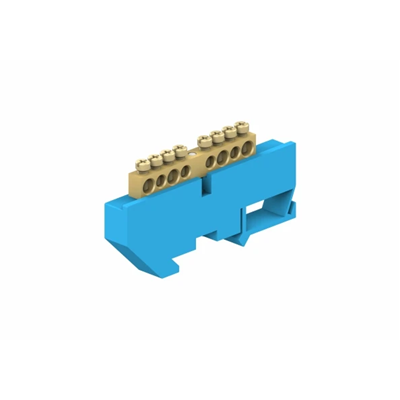 8-module protective terminal block 4x16 mm2 + 4x10mm2 blue