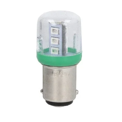 8LT7ALLM3 LED-Lampe, BA15d, 240 V AC, grün