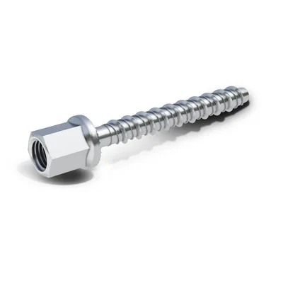 8x50mm galvanized screw for concrete with head with M12 internal thread