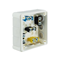 „90” 12-inlet surface-mounted box with rubber glands 98x98x42mm IP55 cover for 4 screws with terminals white