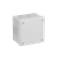 „90” 6-inlet surface-mounted box with rubber glands 98x98x65mm IP55 cover for 4 screws white