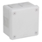 „90” 6-inlet surface-mounted box with rubber glands 98x98x65mm IP55 cover for 4 screws white