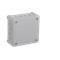 „90” 8-inlet surface-mounted box with knockouts 98x98x42mm IP55 cover for 4 screws gray