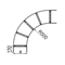 90 degree arch, width 200mm, height 160mm