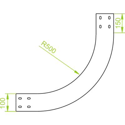 90° inner bend, LWKSC200H100N