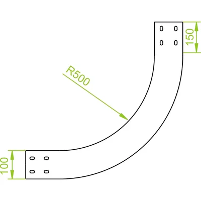 90° inner bend, LWKSC200H100N