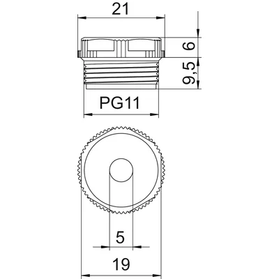 90 PG11 DSMB Screw-in connector with membrane