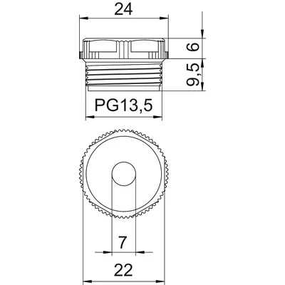 90 PG13.5 DSMB Šroubovací uzávěr s membránou