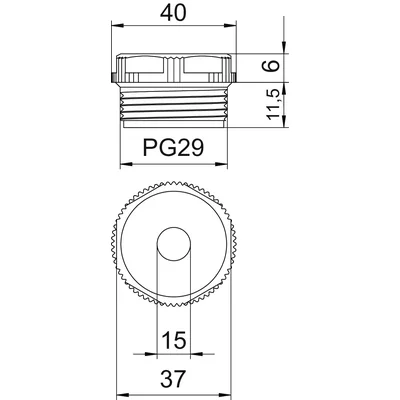 90 PG29 DSMB Connettore a vite con membrana
