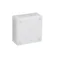 „90” Surface-mounted box with rubber glands 12-inlet 98x98x42mm IP55 cover for 4 screws white